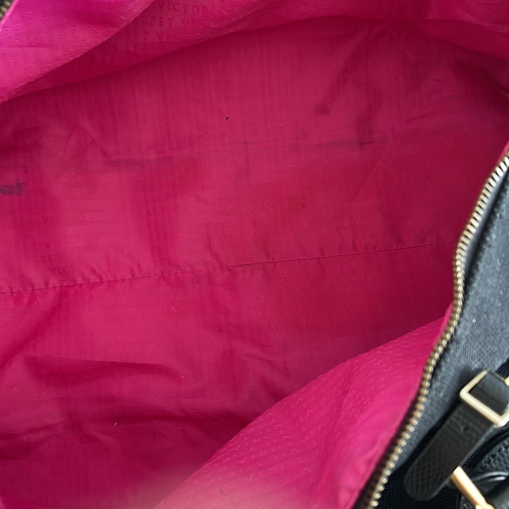 Victoria Secret set luggage vintage black/pink travel bags - Picture 6 of 11